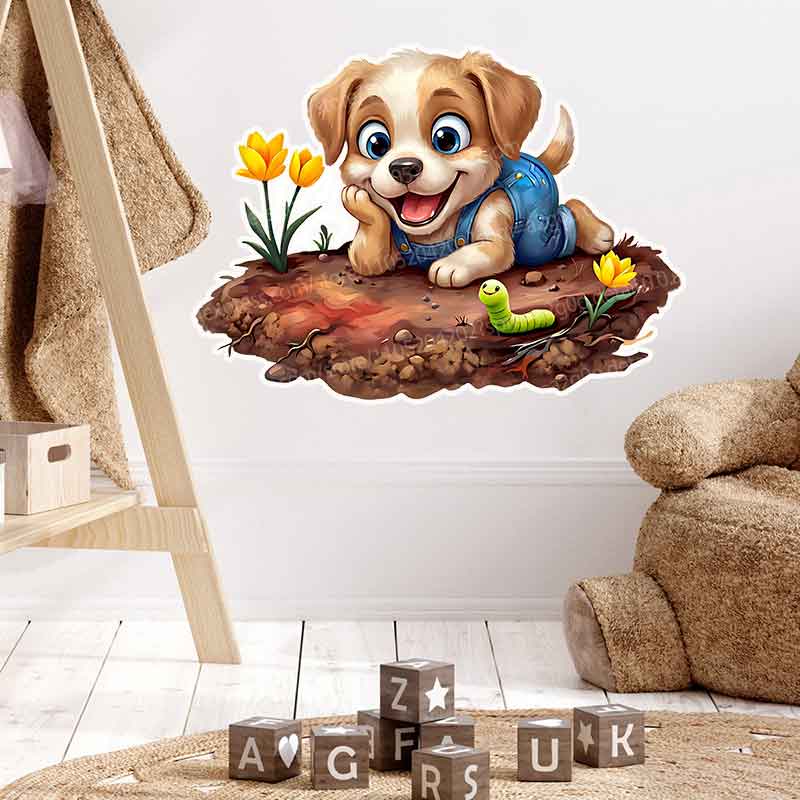 Baby Nursery Mural Wallpaper - Stiker Mural Taman Bayi Hutan -