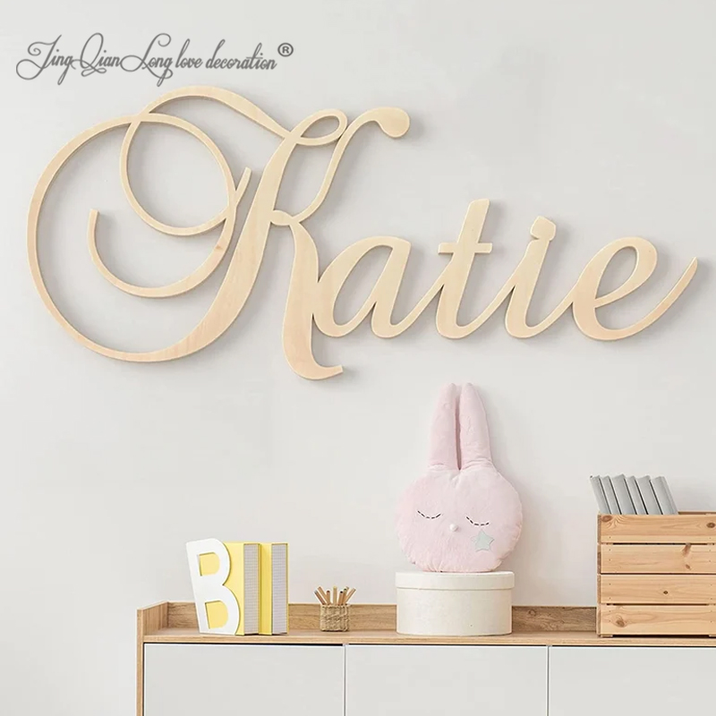 Baby Nursery Name Letters - Tanda nama kayu kustom untuk Baby