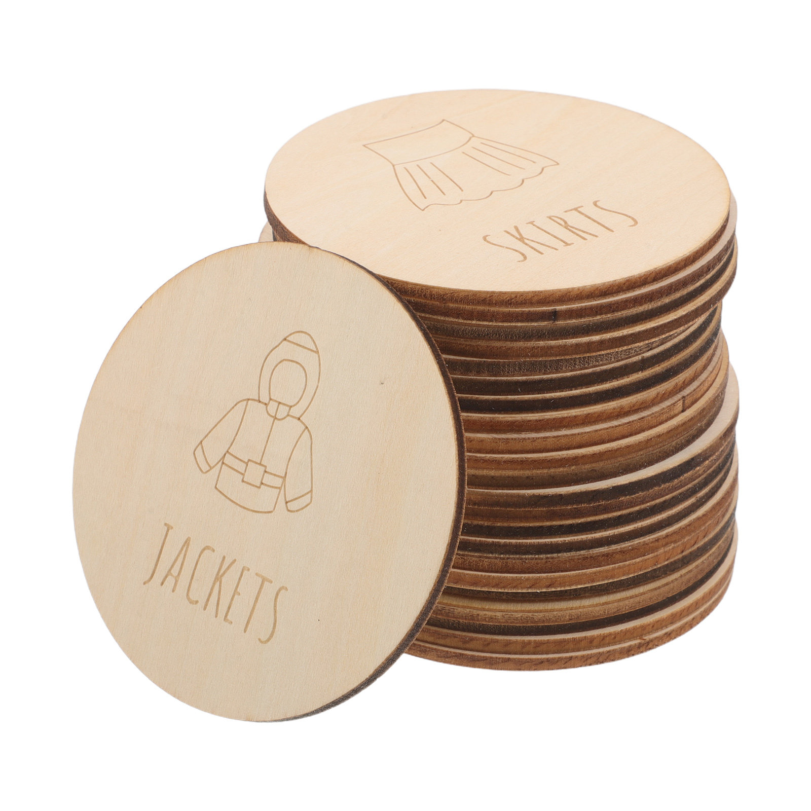 Baby Nursery Closet Organization - 23 Buah Label Kayu untuk Penyimpanan
