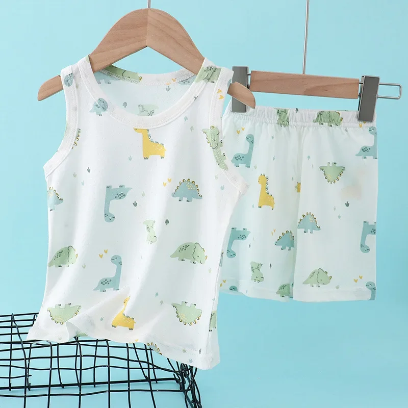 Baby Nursery Ideas Boy - Setelan Rompi Katun Bambu Anak-anak Pakaian