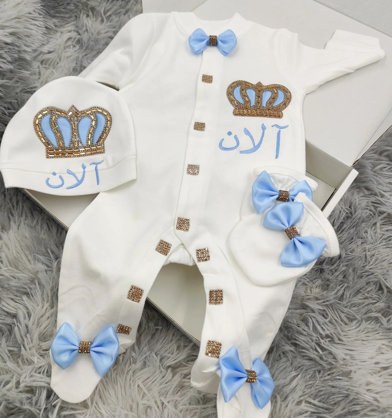 Baby Nursery Outfits - Dollbling Mahkota Mutiara Onederful Boho Pakaian