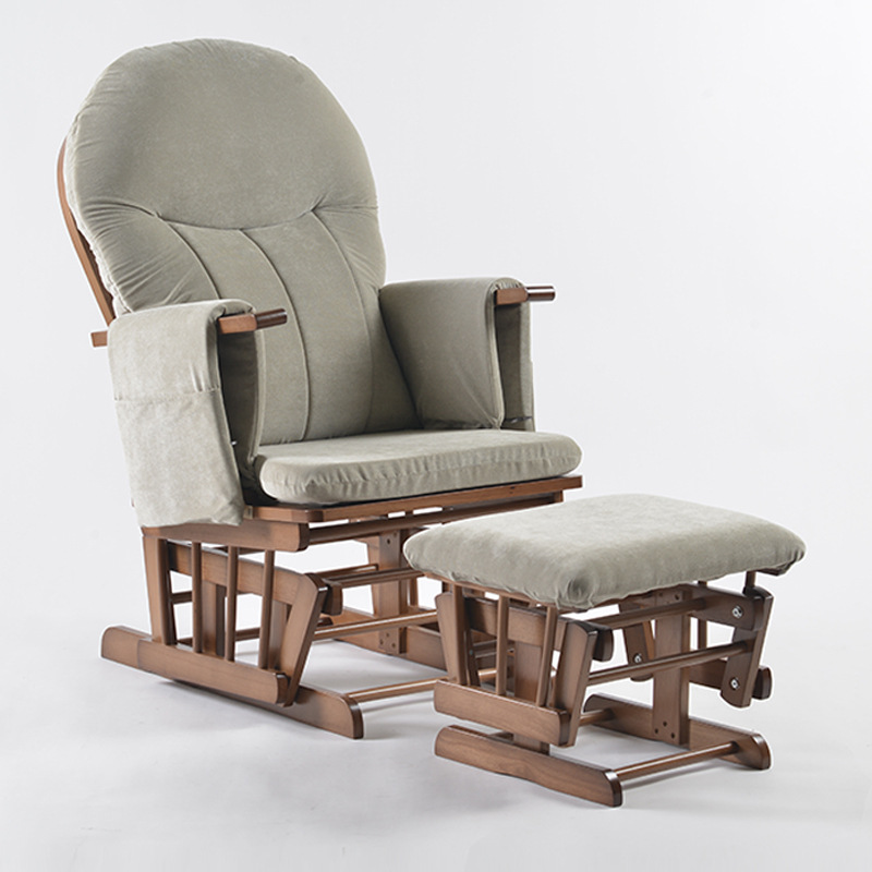 Baby Nursery Glider Chair - Kursi Menyusui Kayu Modern untuk Ibu