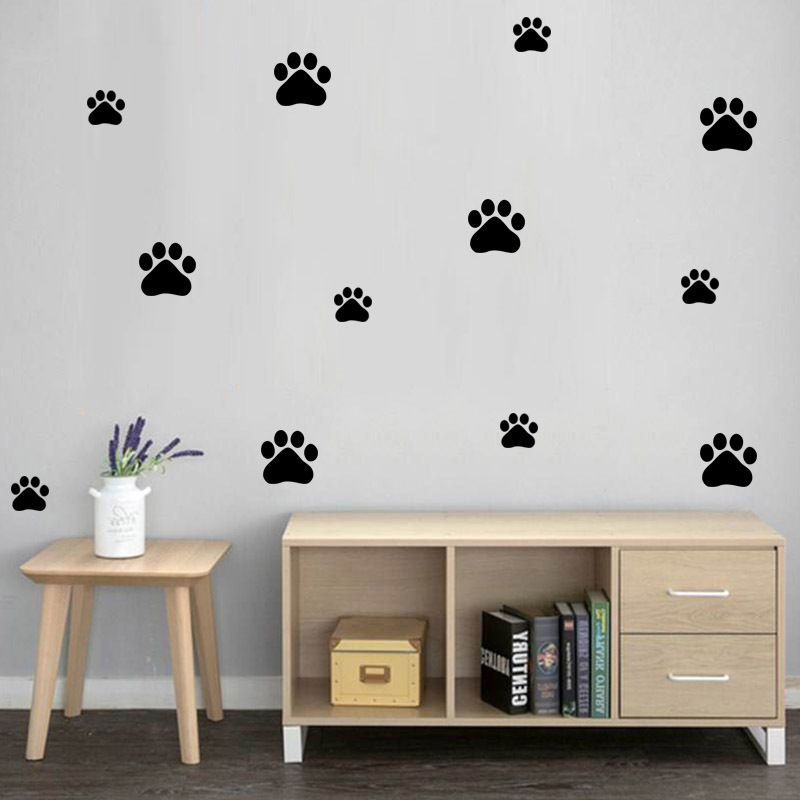 Baby Nursery Wall Decals - Kartun Anjing Kucing Berjalan Kaki Stiker