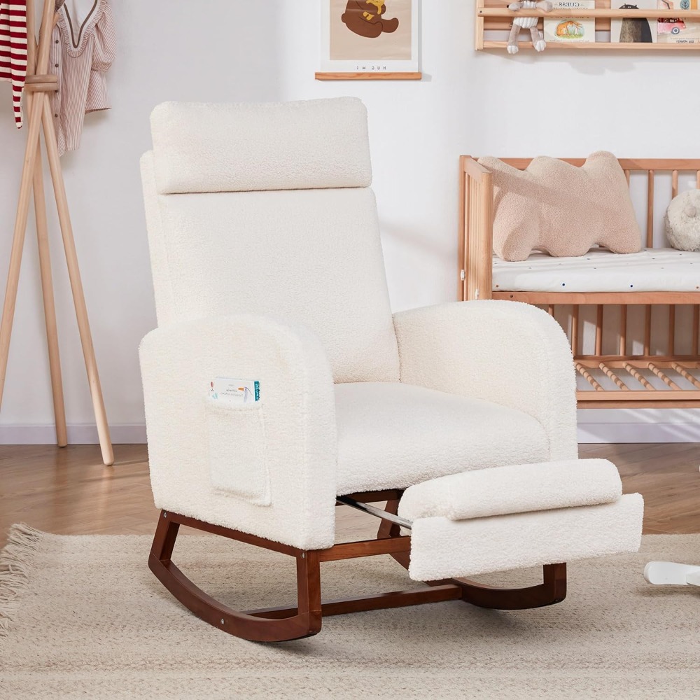 Baby Nursery Glider Chair - Kursi Goyang Kursi Pembibitan dengan Punggung
