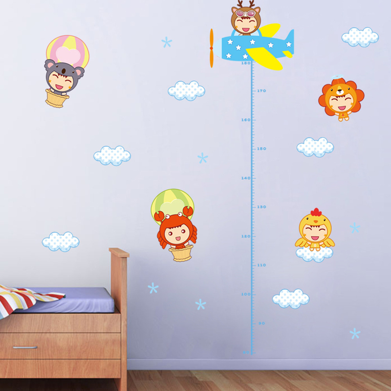 Baby Nursery Mural Wallpaper - Stiker Dinding Tinggi Anak-anak Kartun untuk