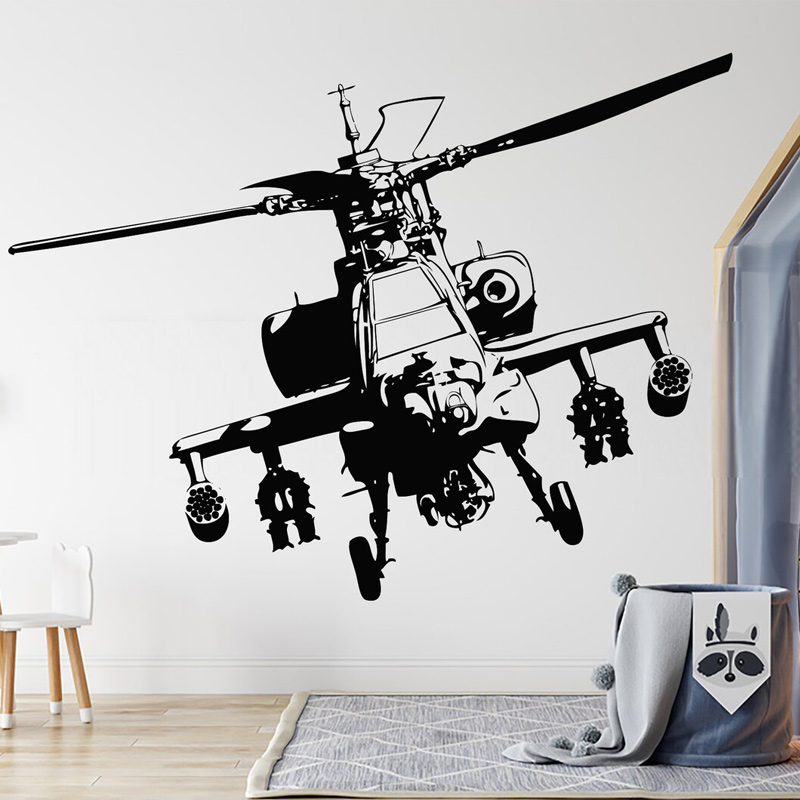 Baby Nursery Wall Decals - Stiker Dinding Militer Helikopter Stiker Dinding