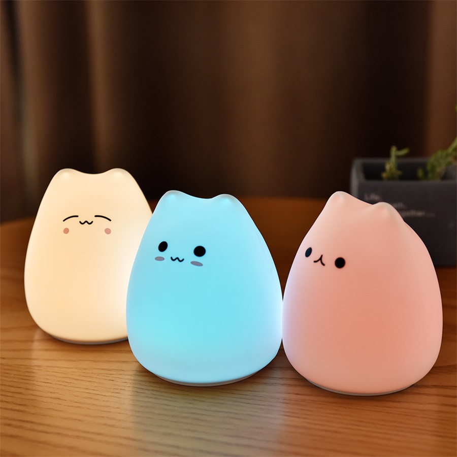 Baby Nursery Night Light - Lampu malam kucing lucu untuk bayi