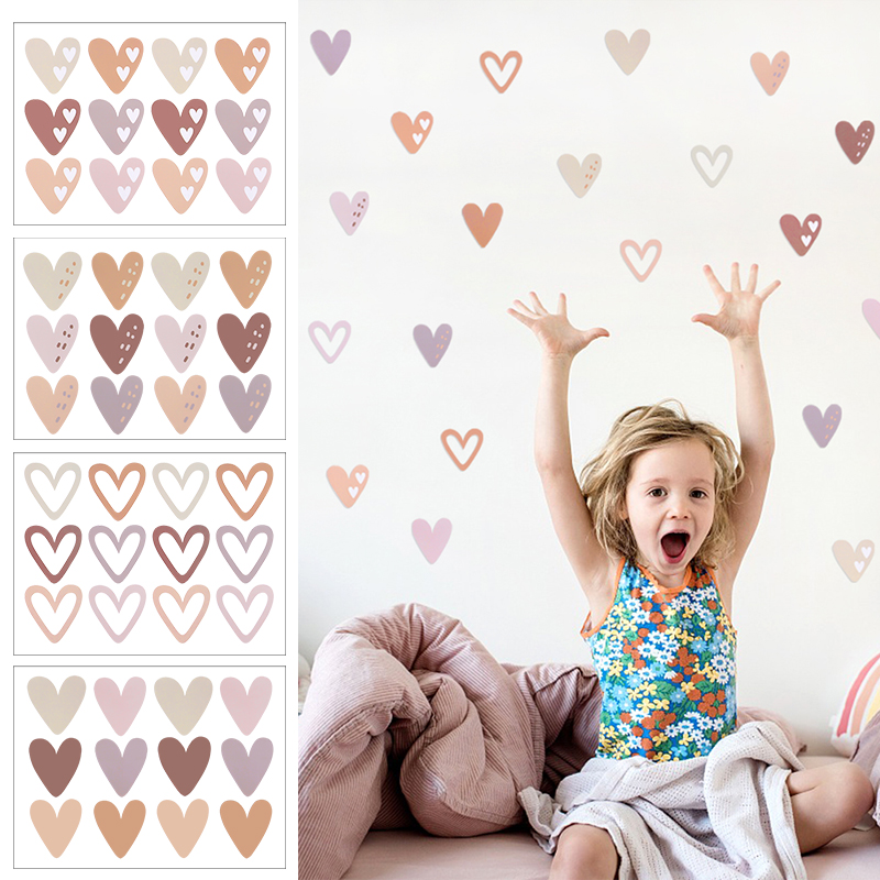 Baby Nursery Mural Wallpaper - 2pcs indah hati Ins stiker dinding