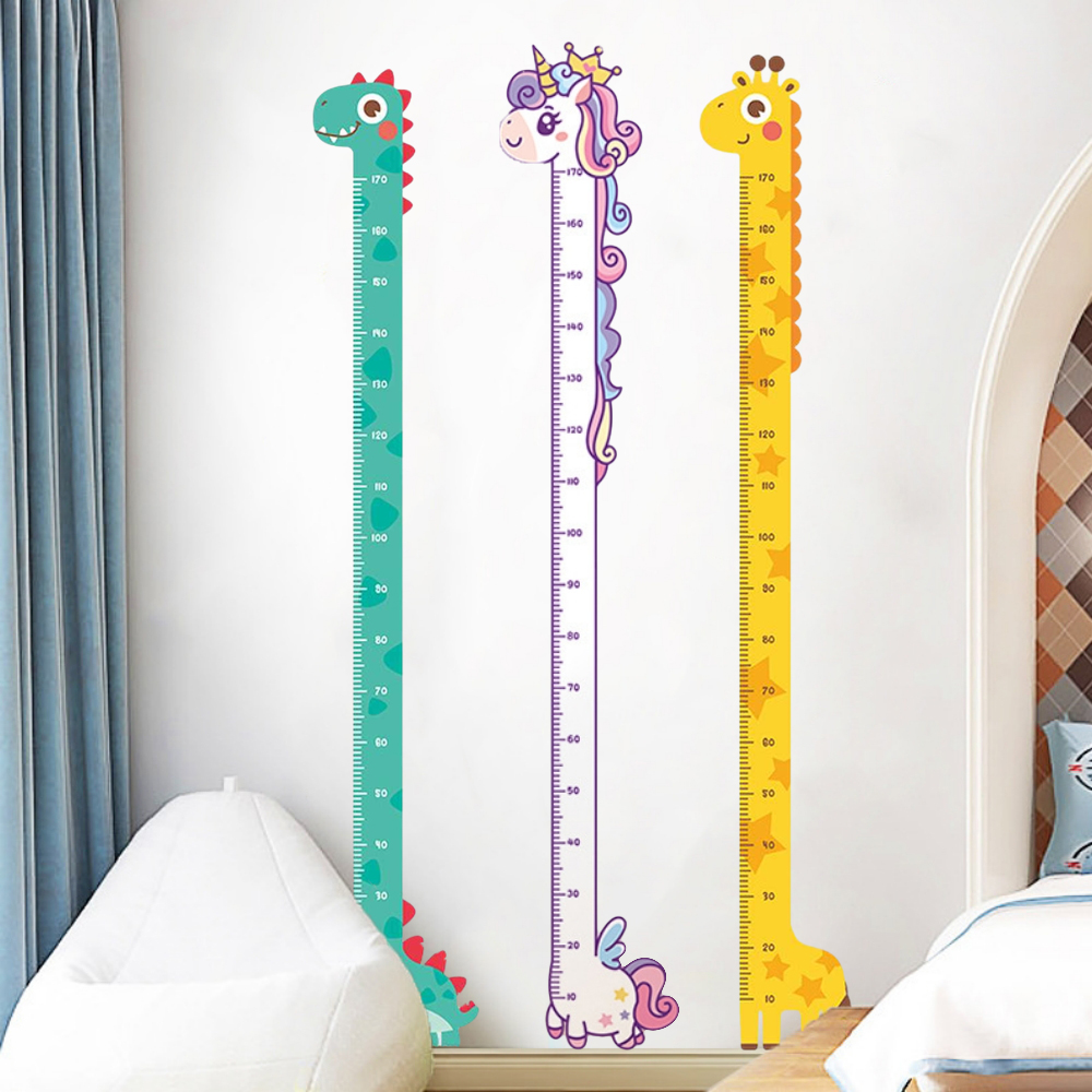 Baby Nursery Wall Decals - Stiker Kartun Lucu Pengukur Tinggi Badan