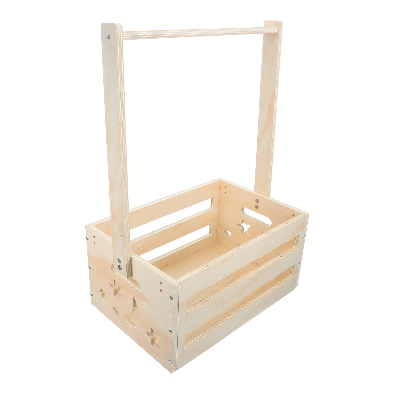 Baby Nursery Closet Organization - Keranjang Pakaian Kayu Portabel, Kotak Penyimpanan