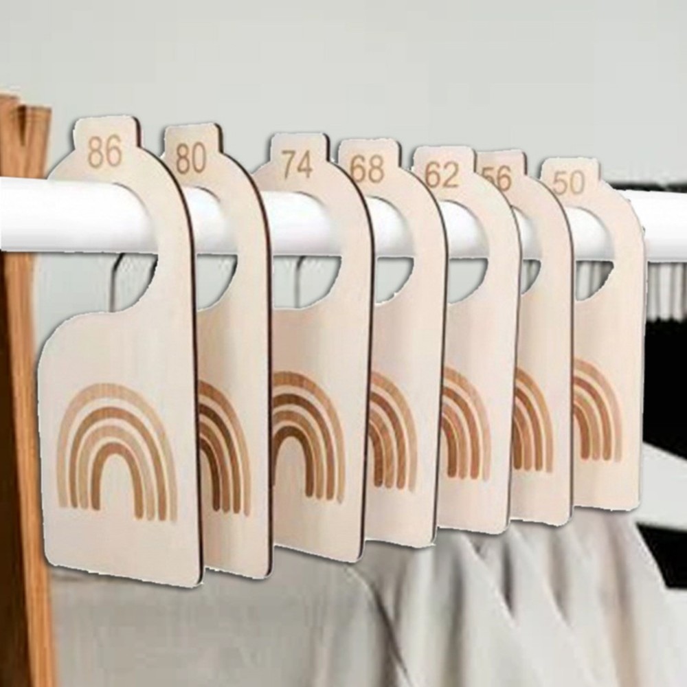 Baby Nursery Closet Organization - Pembagi Lemari Bayi Pelangi, Kartu Penanda