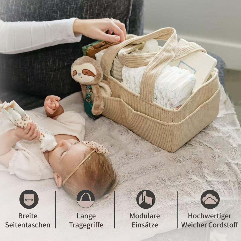 Baby Nursery Backpack - Tas Korduroi Kapasitas Besar Organizer Popok
