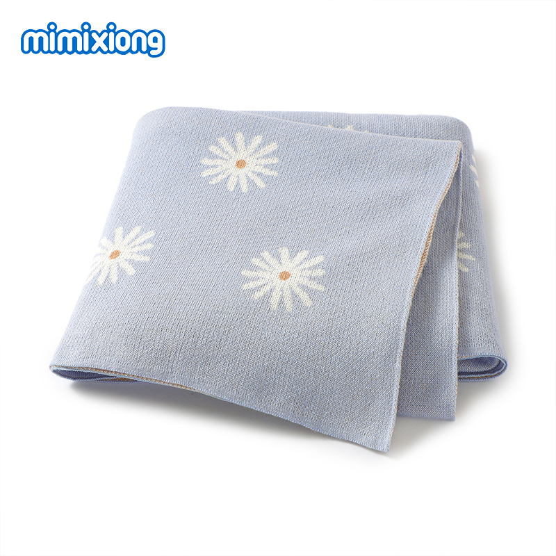 Baby Girl Nursery Quilt - Selimut bunga bayi rajutan semua musim