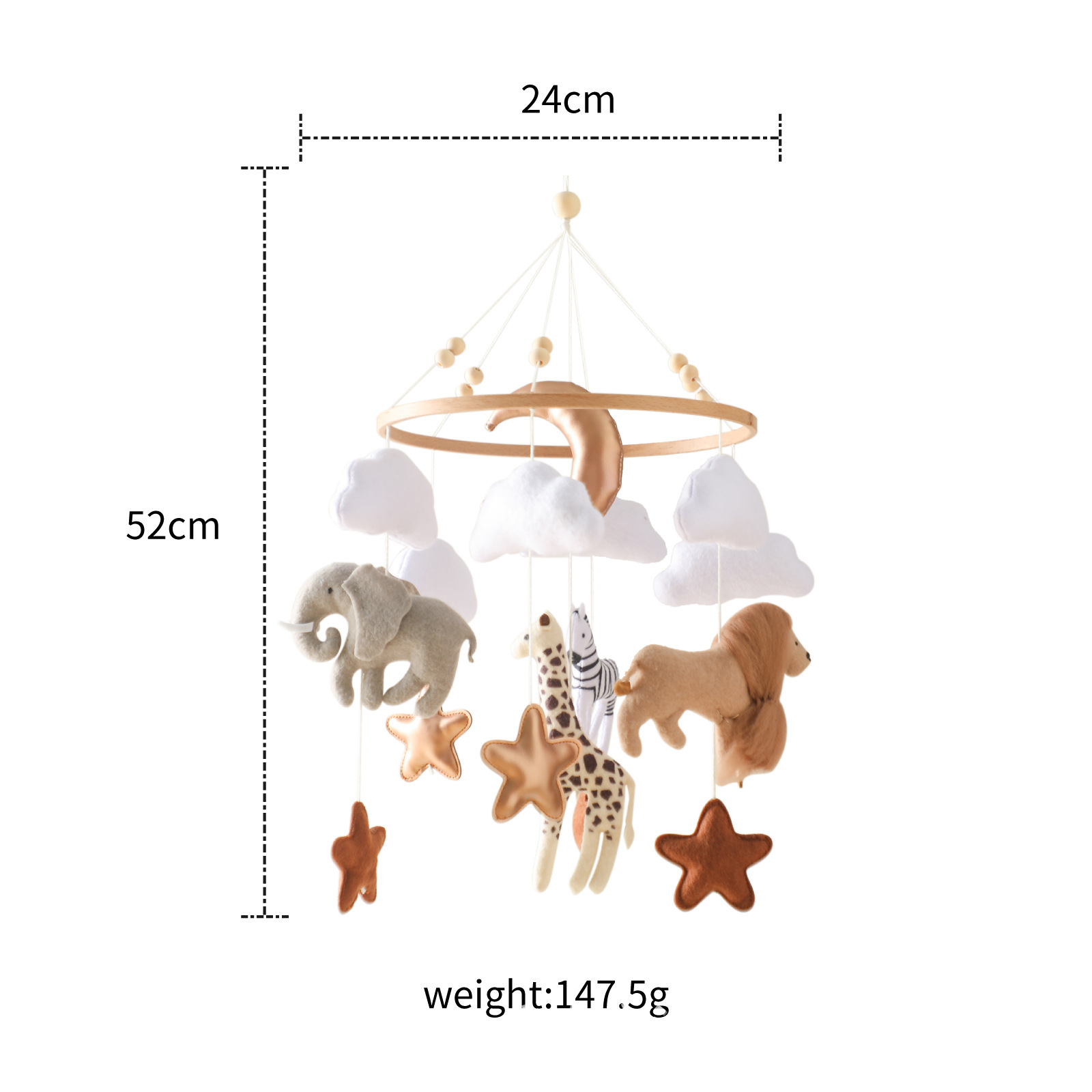 Baby Nursery Jungle Animals - Diskon Besar Mainan Gantung Lonceng Tempat