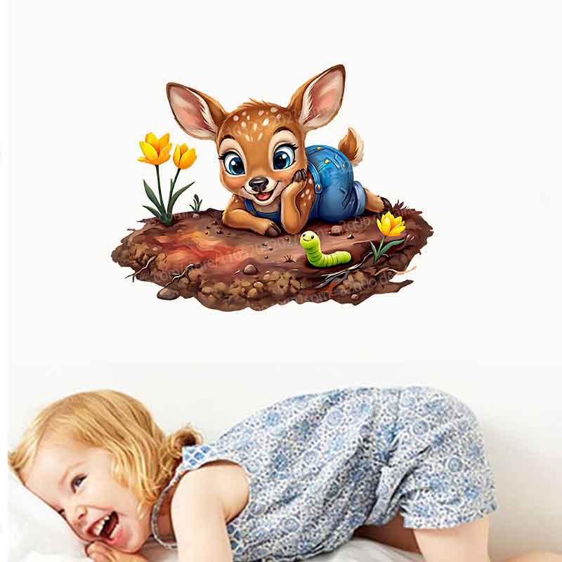 Stiker Mural Taman Bayi Hutan  - Baby Nursery Mural Wallpaper ulasan dan harga