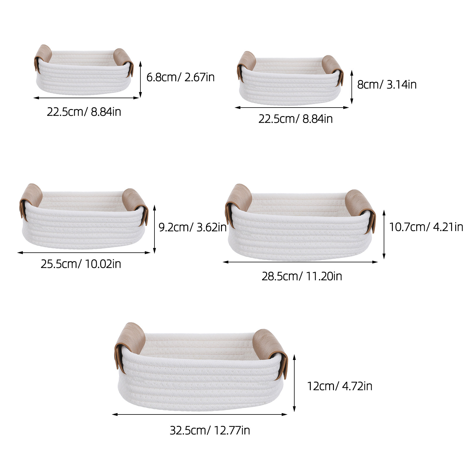 5Pcs Set Keranjang Penyimpanan - Baby Nursery Handles ulasan dan harga