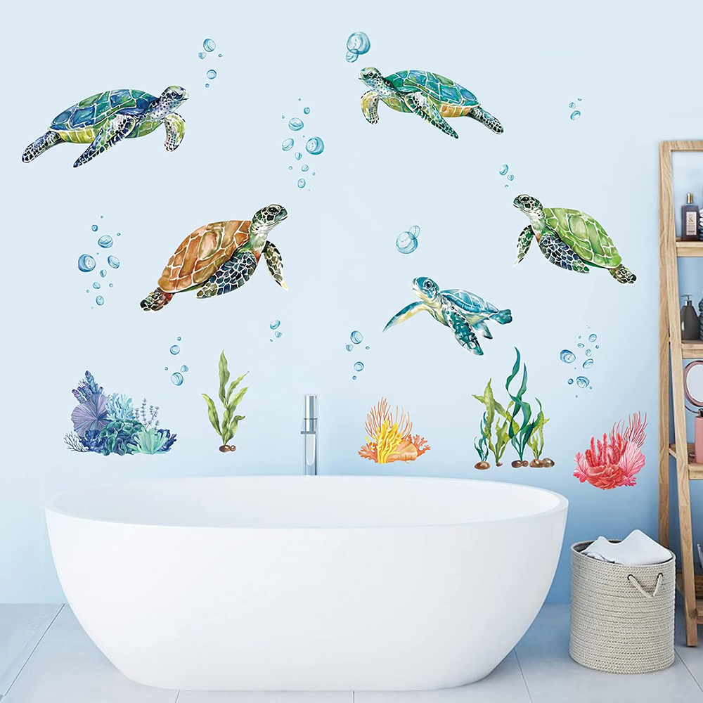 Cat air kura-kura laut stiker  - Baby Nursery Under The Sea ulasan dan harga