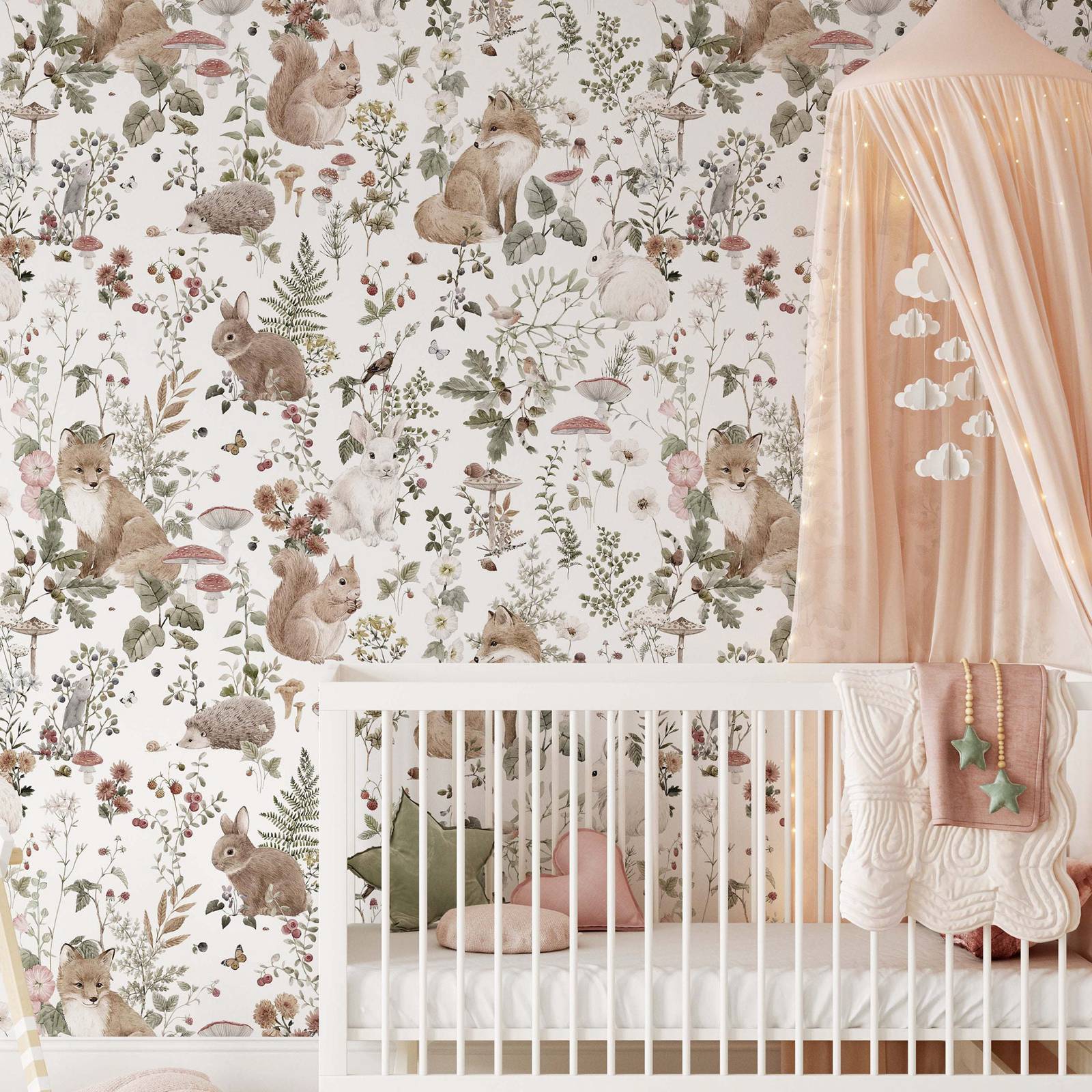 MuraL bayi hutan, Wallpaper sk - Baby Nursery Mural Wallpaper ulasan dan harga