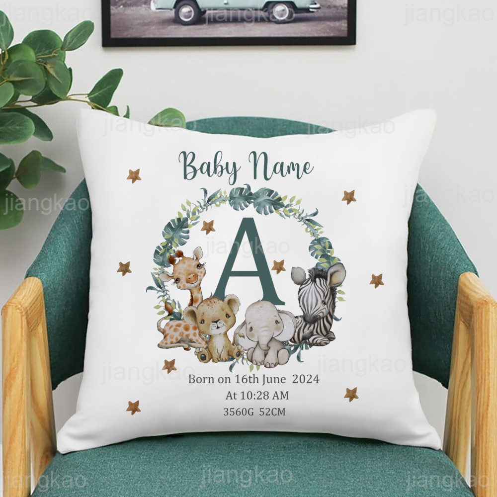 Sarung bantal hewan Safari per - Baby Nursery Name Letters ulasan dan harga