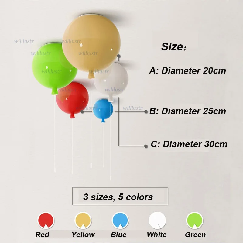 Lampu Langit-langit Balon Kaca - Baby Nursery Ceiling Light ulasan dan harga