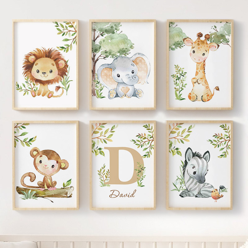 Singa Gajah Jerapah Monyet Zeb - Baby Nursery Jungle Animals ulasan dan harga