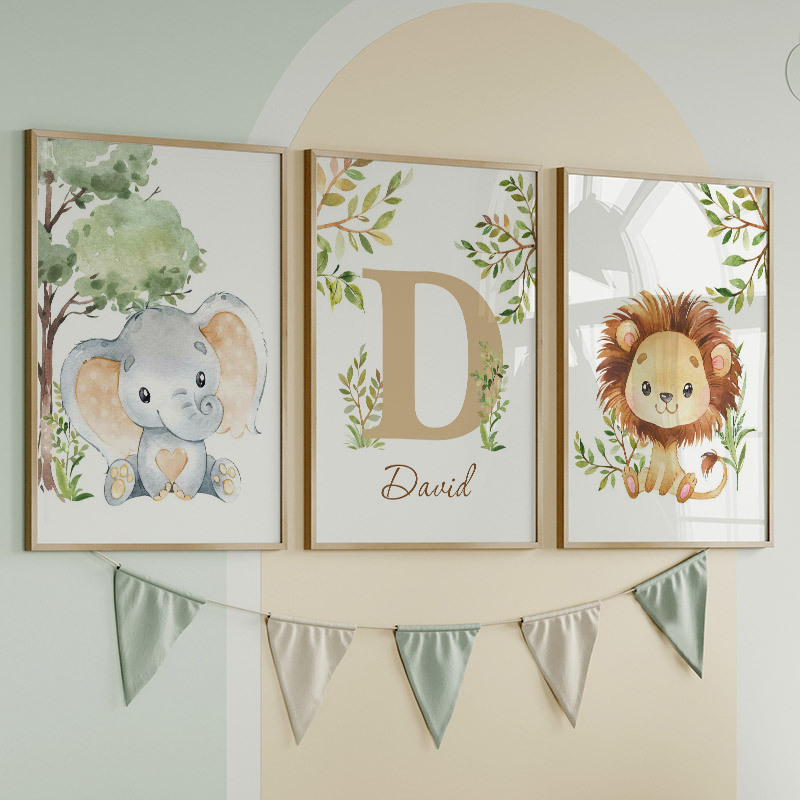 Singa Gajah Jerapah Monyet Zeb - Baby Nursery Jungle Animals ulasan dan harga