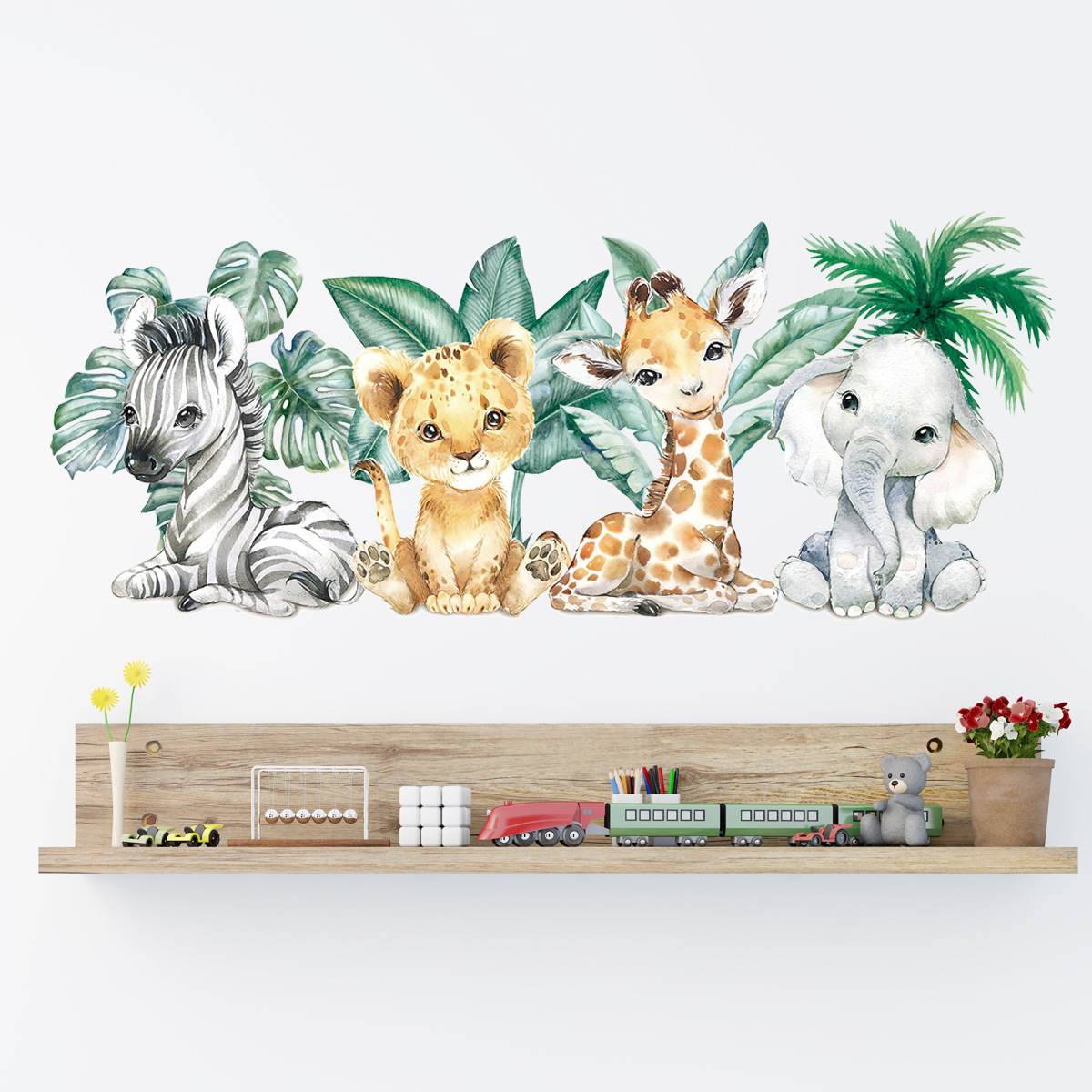 Kartun Lucu Hewan Hutan Cat Ai - Baby Nursery Jungle Animals ulasan dan harga