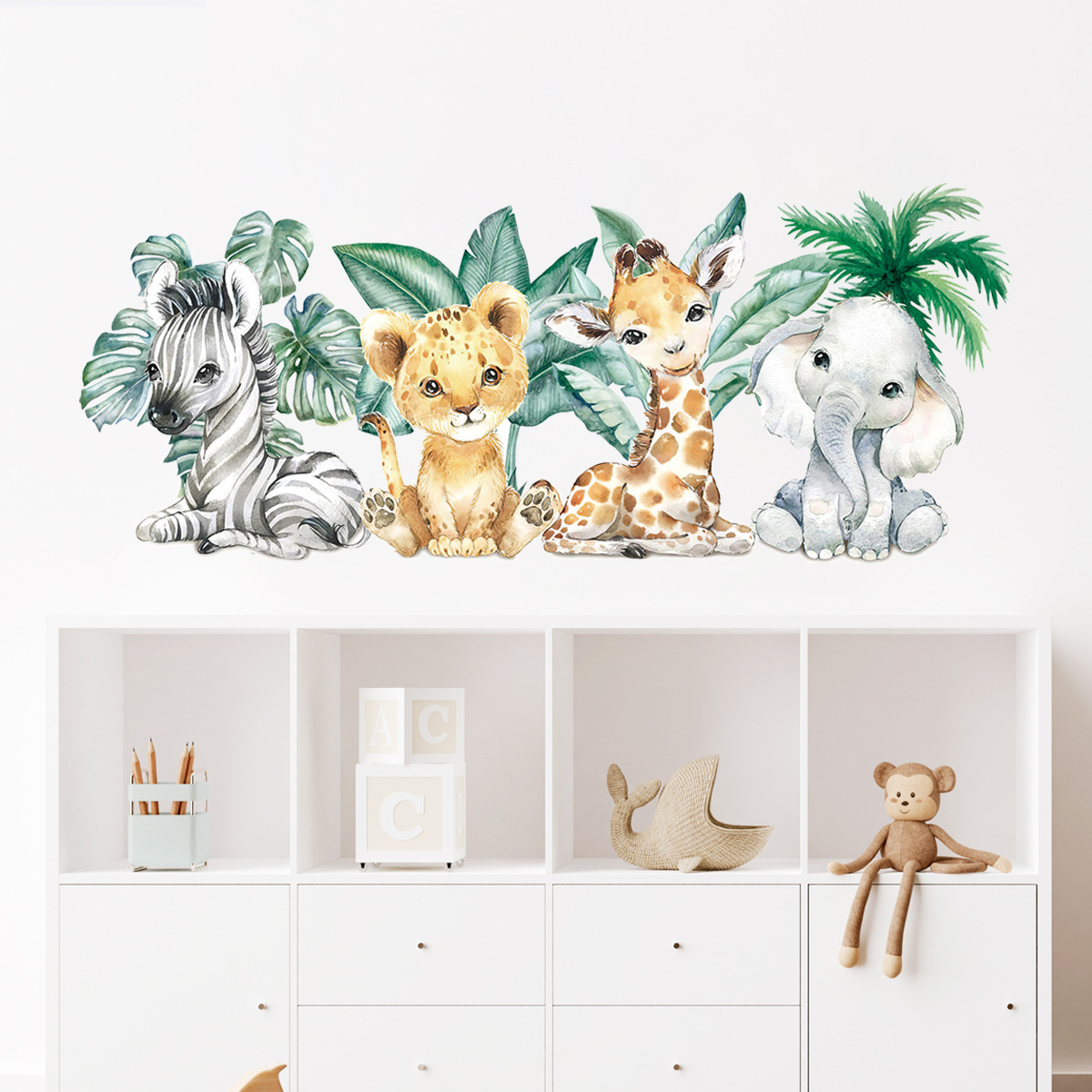 Kartun Lucu Hewan Hutan Cat Ai - Baby Nursery Jungle Animals ulasan dan harga