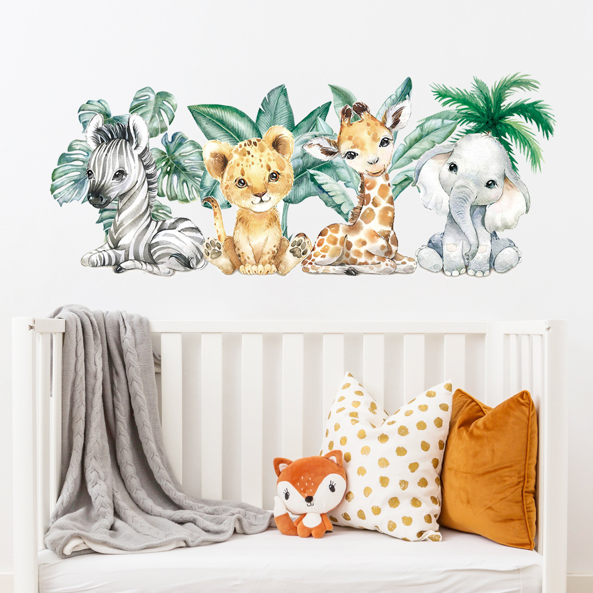 Kartun Lucu Hewan Hutan Cat Ai - Baby Nursery Jungle Animals ulasan dan harga