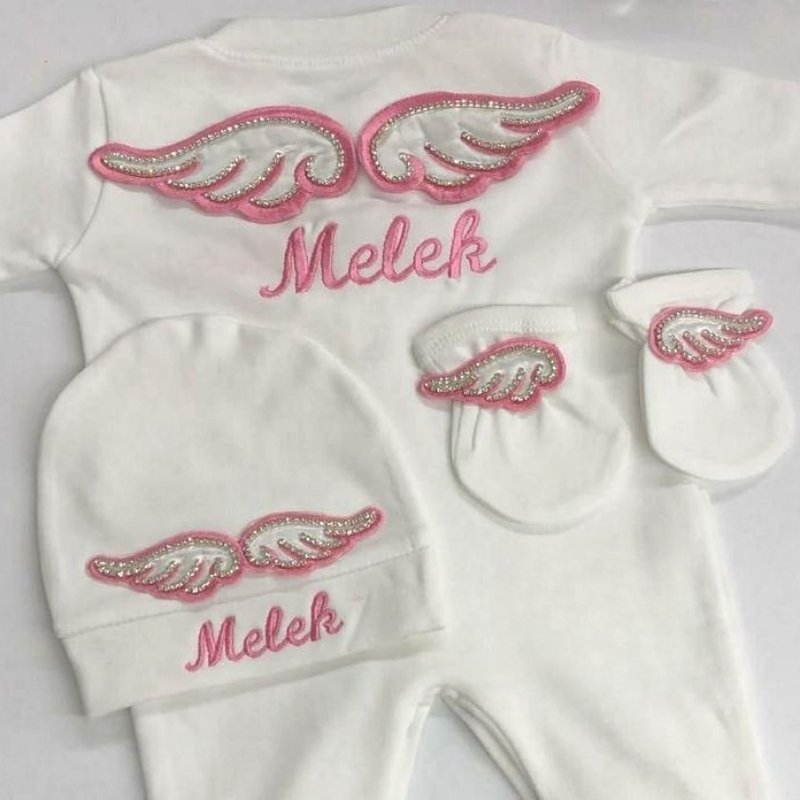 Dollbling 3 buah nama bordir b - Baby Nursery Outfits ulasan dan harga