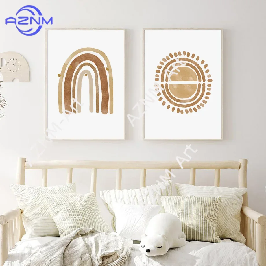 Kanvas Seni Dinding Kamar Bayi - Baby Nursery Gender Neutral ulasan dan harga