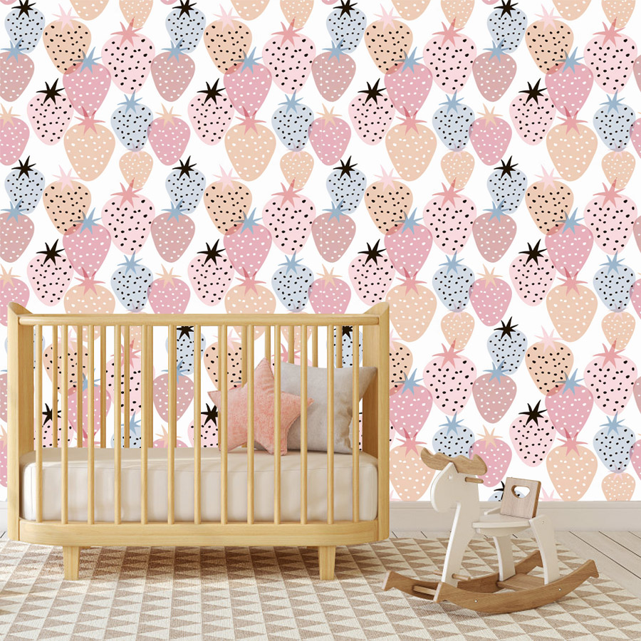 12+ Wallpaper Pola Stroberi Lu - Baby Nursery Mural Wallpaper ulasan dan harga