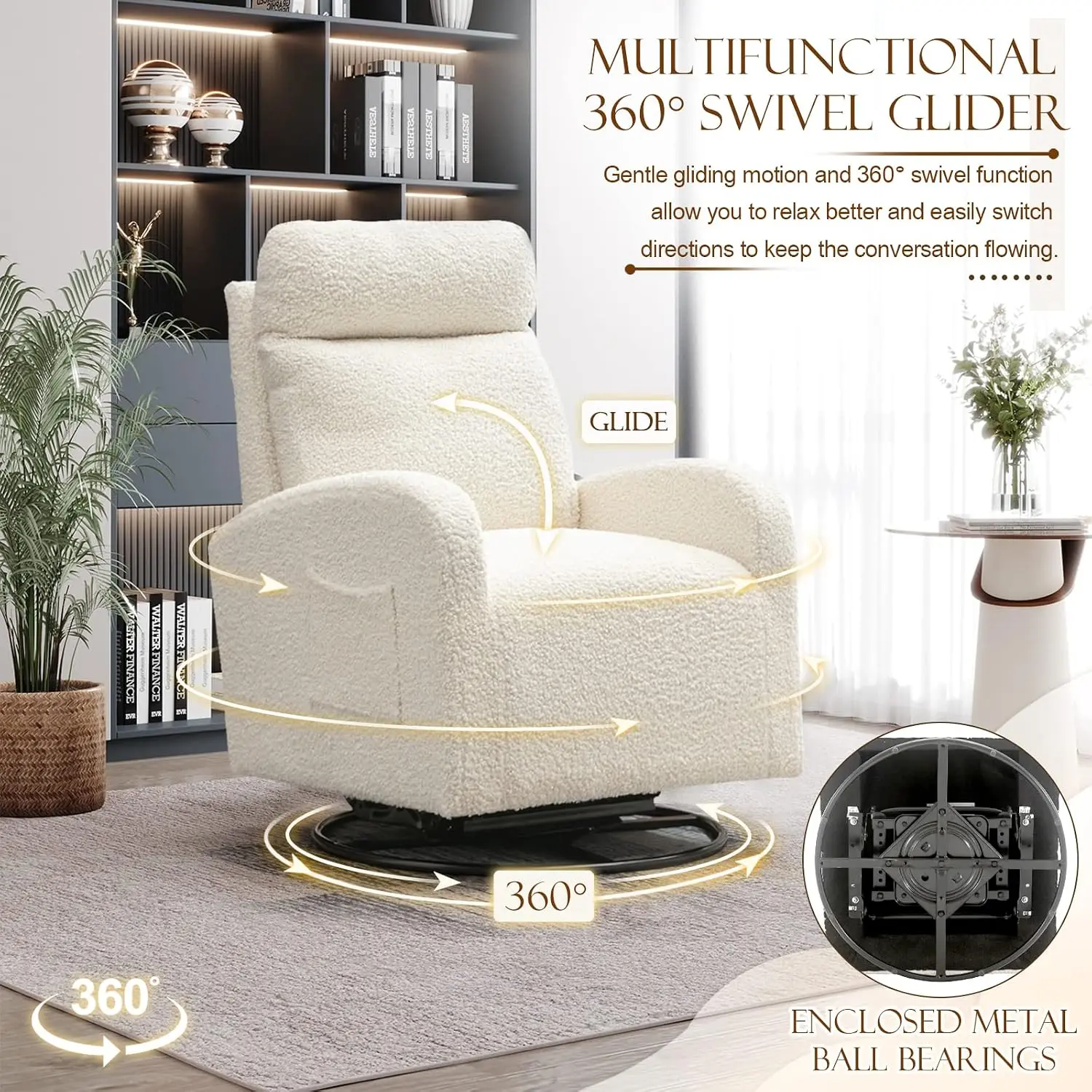 Kursi Ayun Putar Modern, Kursi - Baby Nursery Glider Chair ulasan dan harga