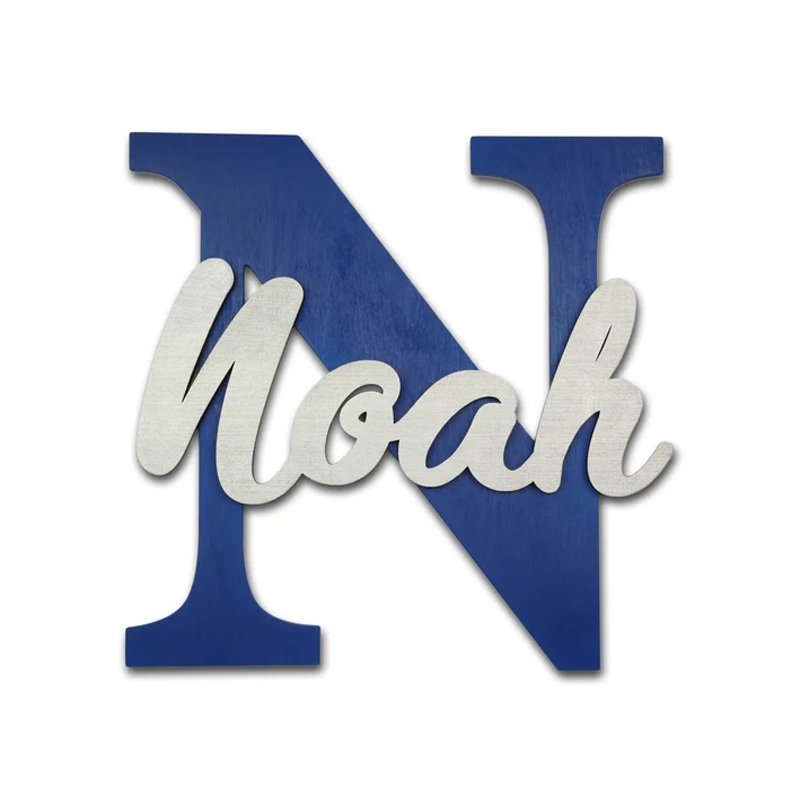Huruf Kayu, Dinding Kamar Bayi - Baby Nursery Name Letters ulasan dan harga
