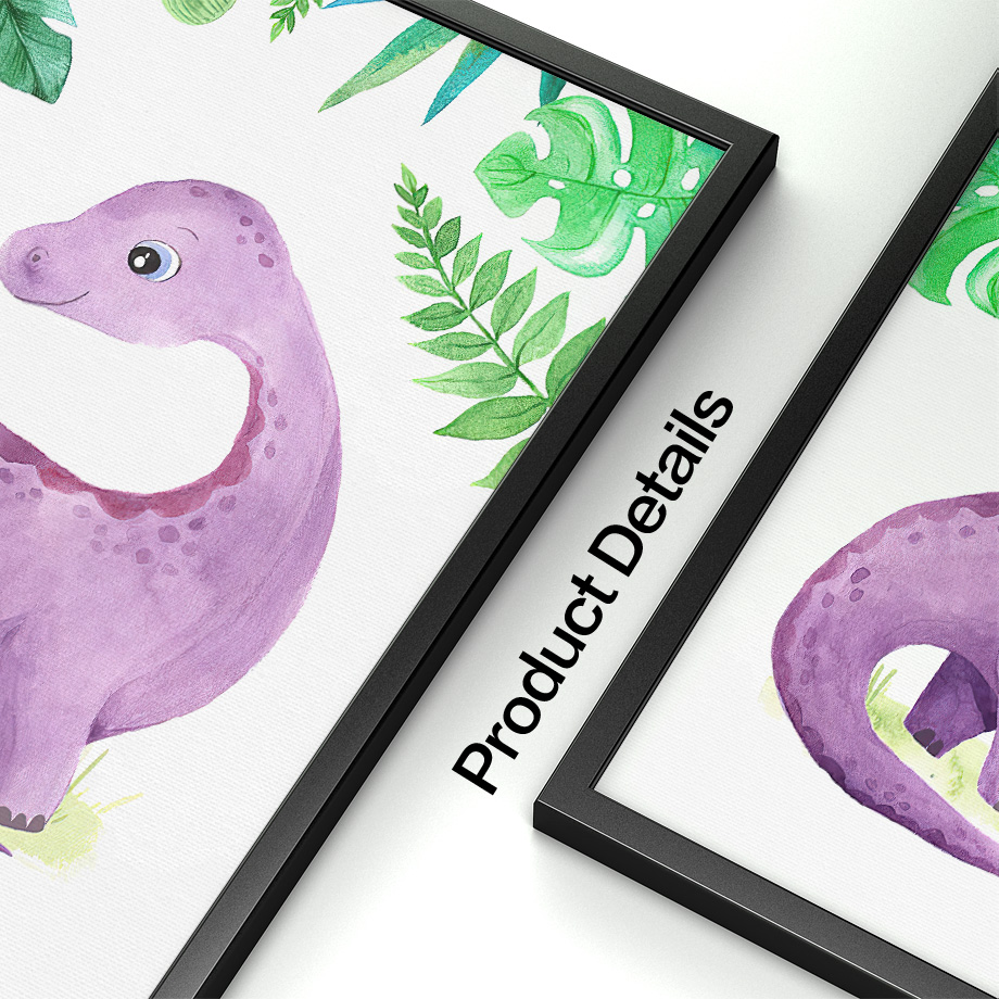 Poster Kanvas Dinosaurus Kartu - Baby Nursery Gender Neutral ulasan dan harga