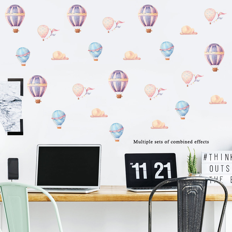Stiker Dinding Balon Udara Pan - Baby Nursery Mural Wallpaper ulasan dan harga