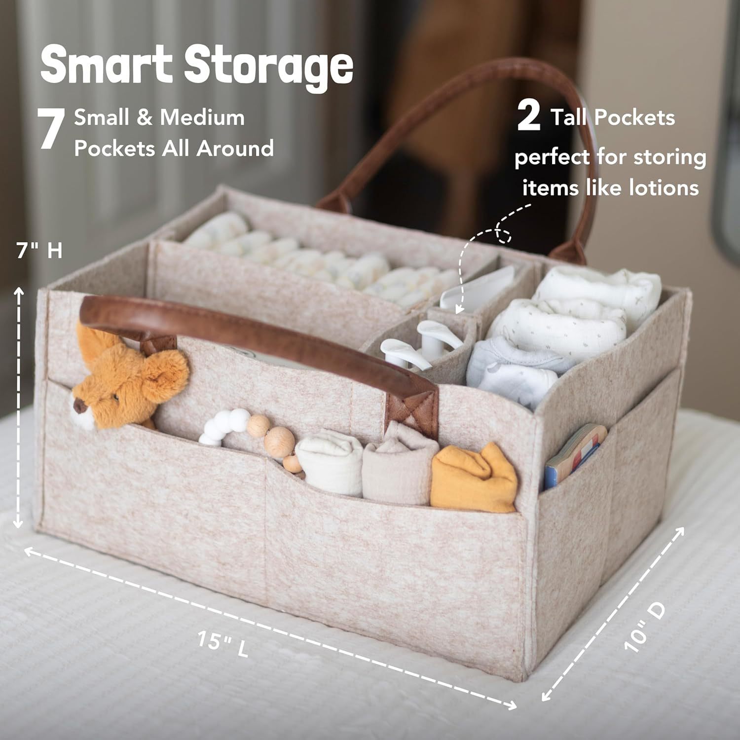 Keranjang Penyimpanan Perlengk - Baby Nursery Handles ulasan dan harga