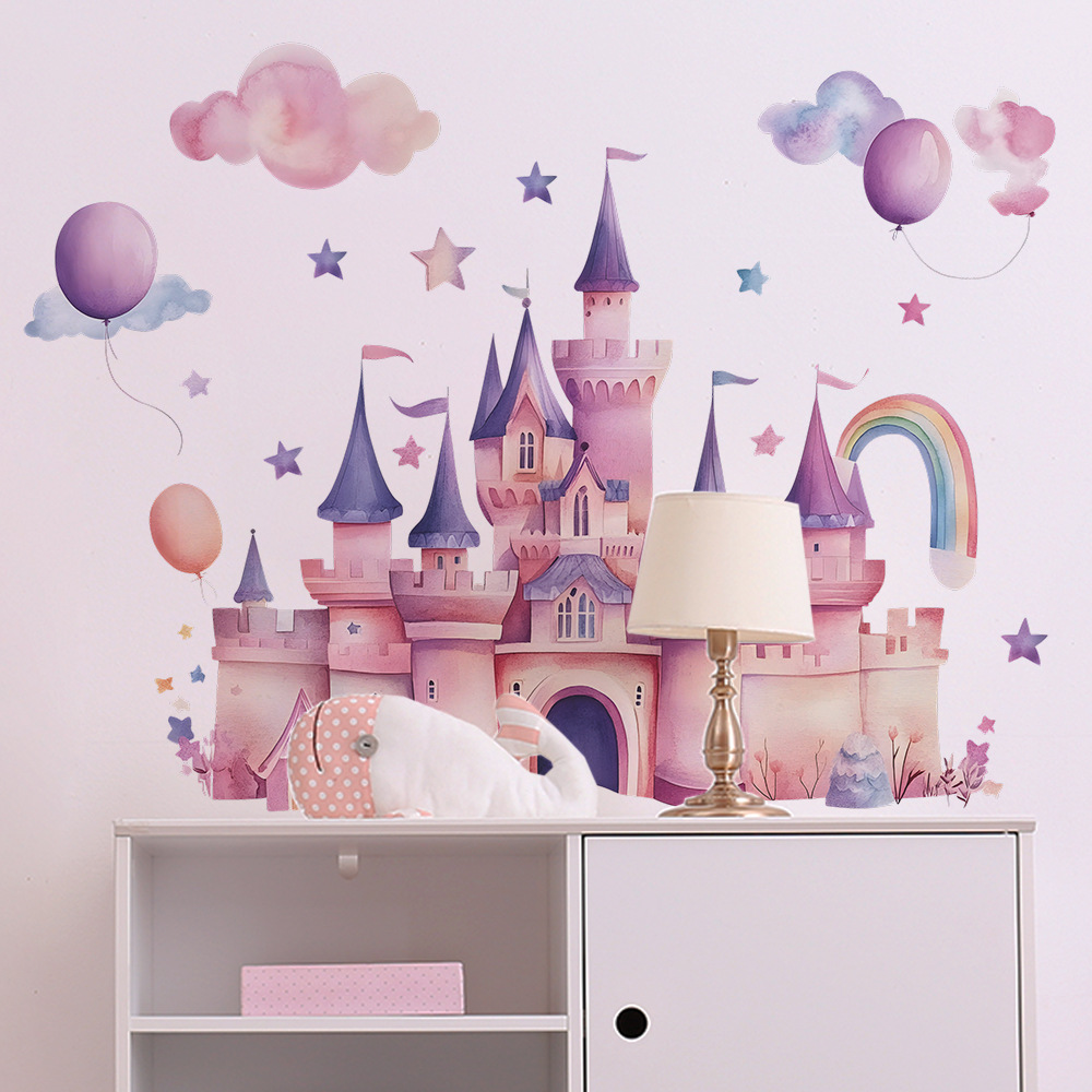 Stiker Dinding Kastil Merah Mu - Baby Nursery Wall Decals ulasan dan harga