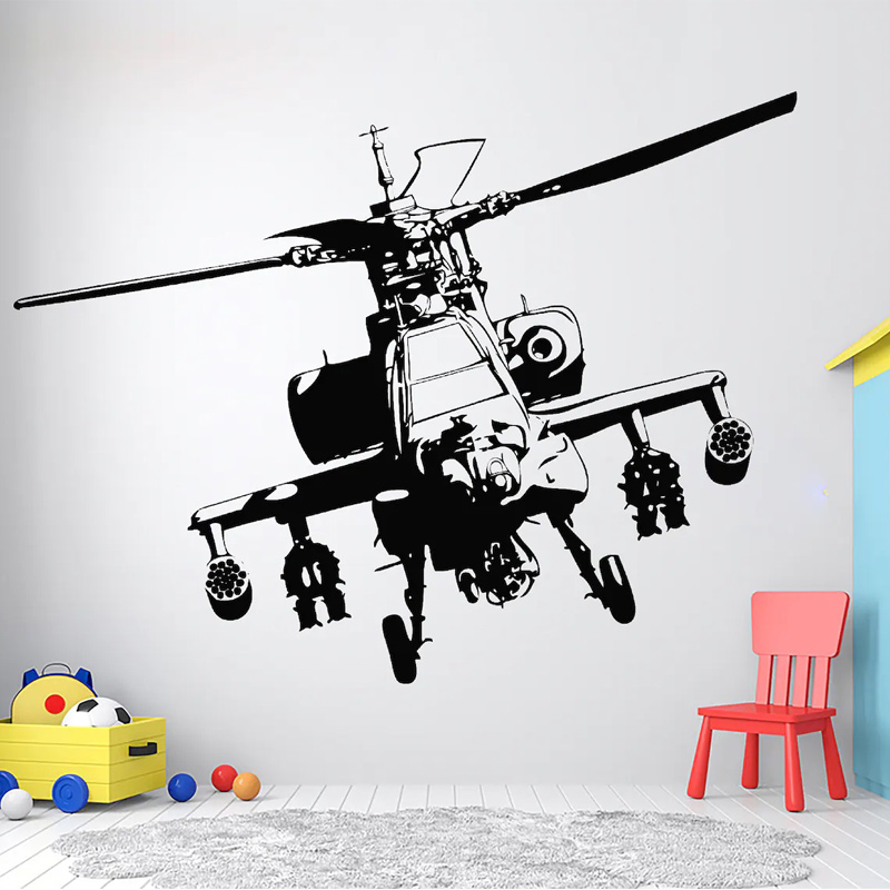 Stiker Dinding Militer Helikop - Baby Nursery Wall Decals ulasan dan harga