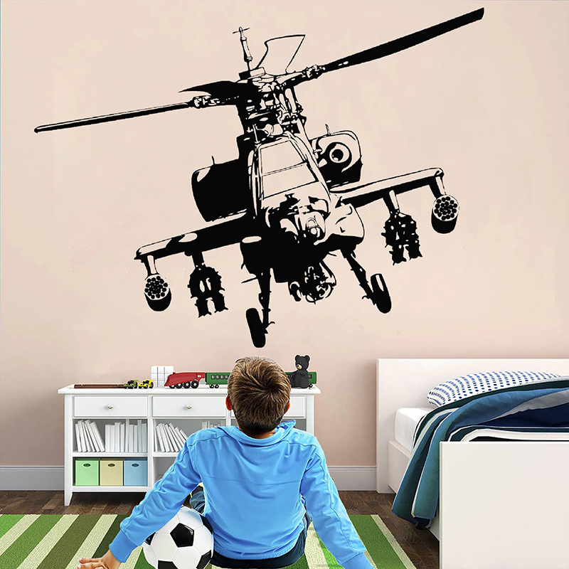 Stiker Dinding Militer Helikop - Baby Nursery Wall Decals ulasan dan harga