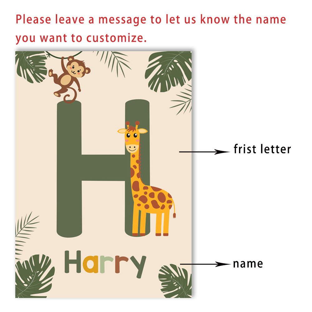 Poster Hewan Hutan Nordik Luki - Baby Nursery Jungle Animals ulasan dan harga