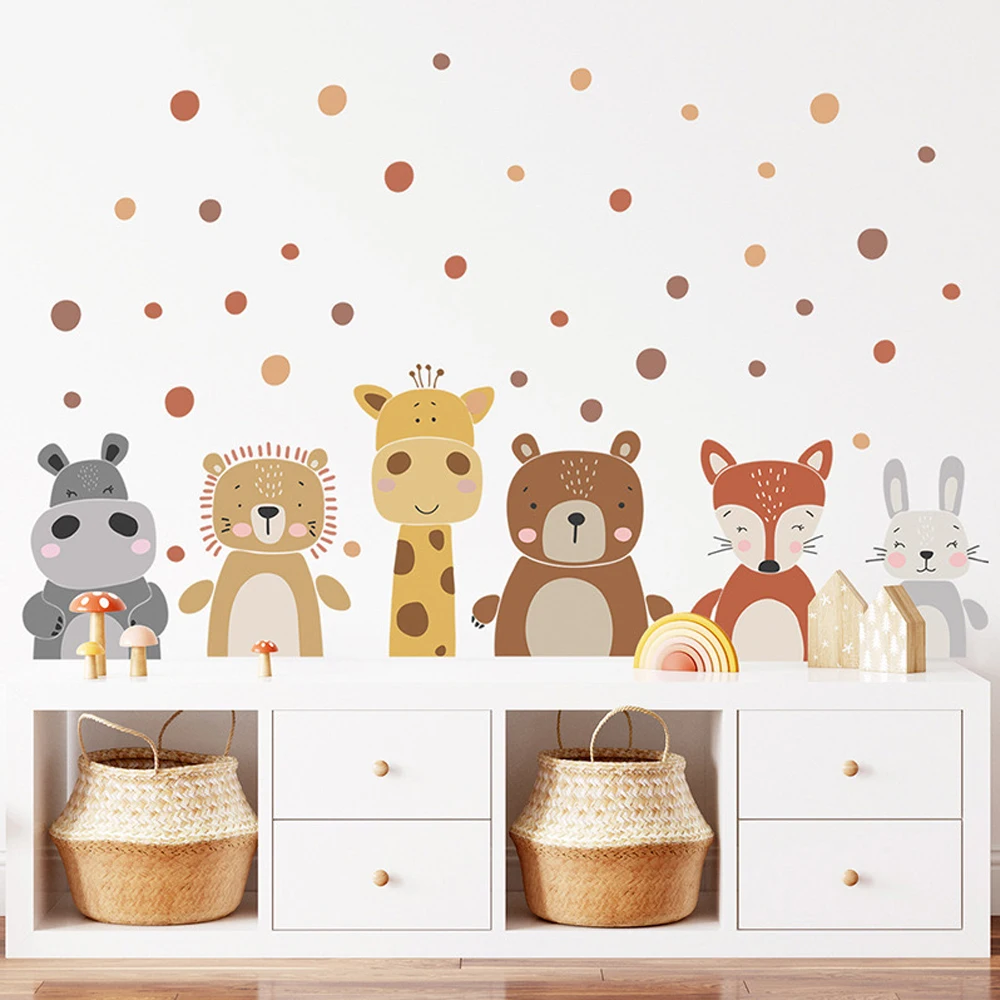 Boho Lucu Jerapah Beruang Hewa - Baby Nursery Peel And Stick Wallpaper ulasan dan harga