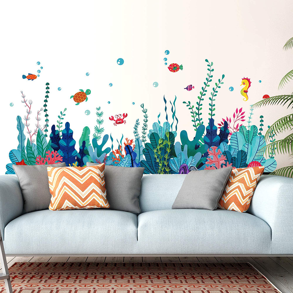 Stiker Dinding Besar Motif Rum - Baby Nursery Under The Sea ulasan dan harga