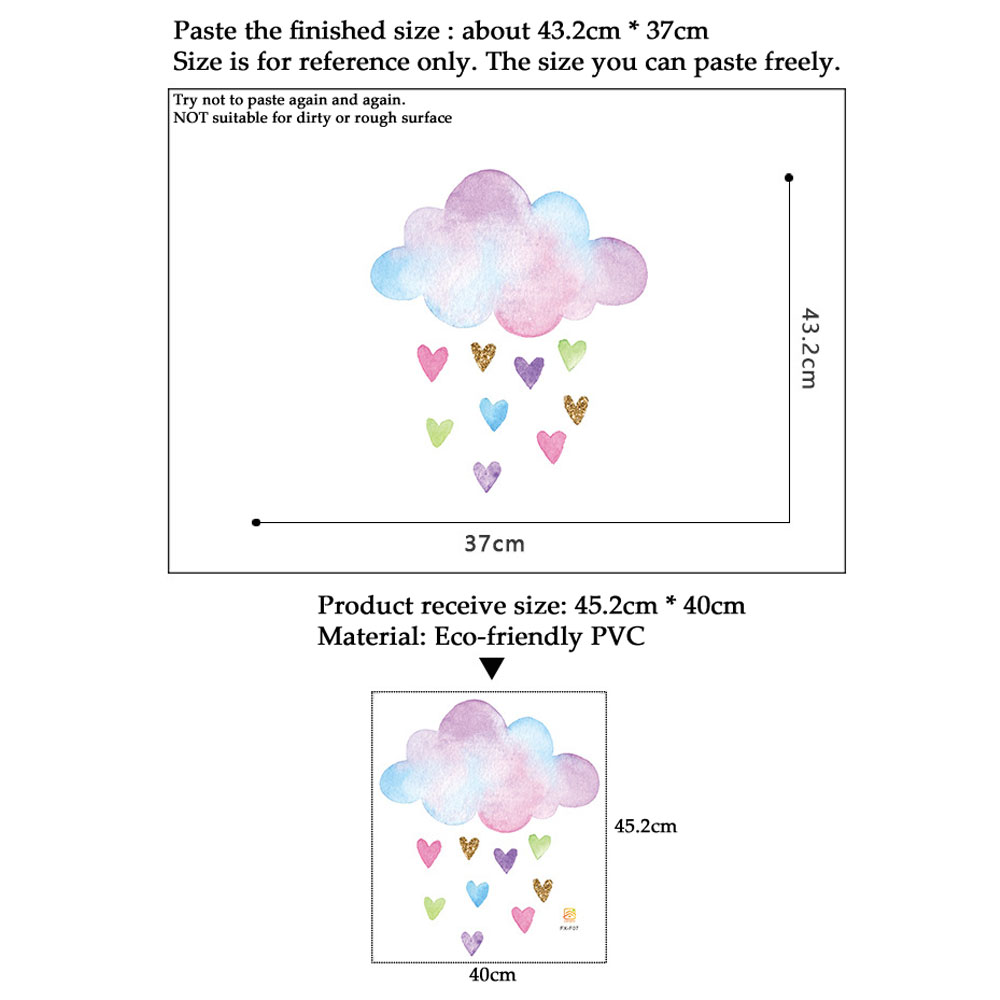 Stiker Dinding Awan Cinta Berw - Baby Nursery Mural Wallpaper ulasan dan harga