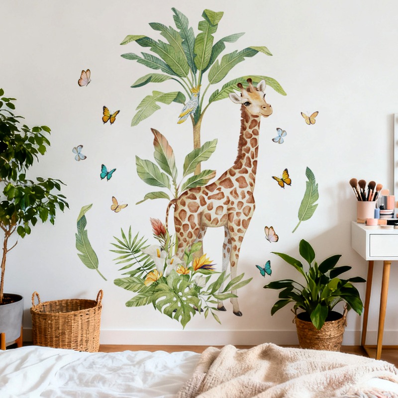 Stiker Dinding Jerapah Hewan H - Baby Nursery Mural Wallpaper ulasan dan harga
