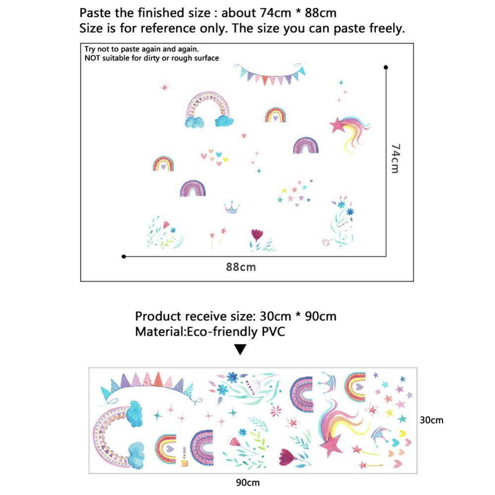 Stiker Dinding Bintang Pelangi - Baby Nursery Mural Wallpaper ulasan dan harga