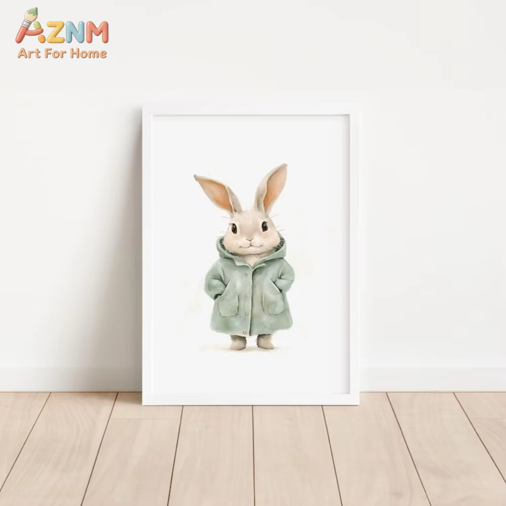 AZNM Lukisan Kanvas Kelinci Lu - Baby Nursery Outfits ulasan dan harga