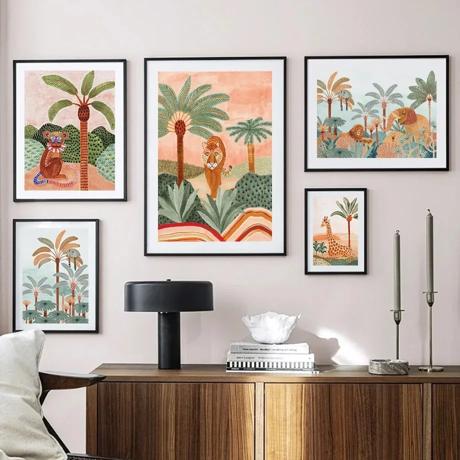Boho Hewan Hutan Harimau Monye - Baby Nursery Jungle Animals ulasan dan harga