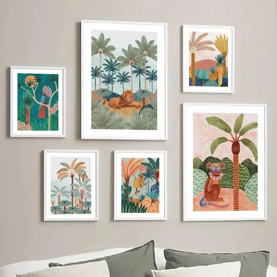 Boho Hewan Hutan Harimau Monye - Baby Nursery Jungle Animals ulasan dan harga