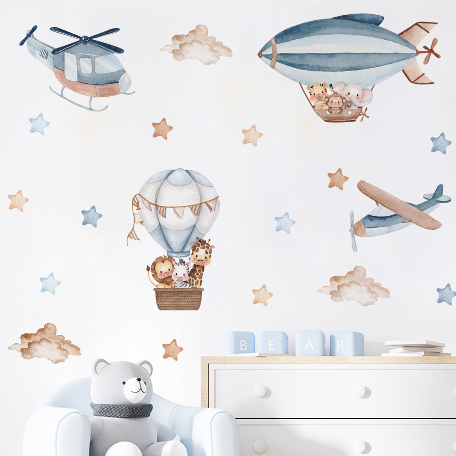 Cat Air hewan panas balon udar - Baby Nursery Wall Decals ulasan dan harga
